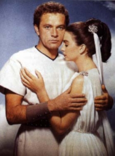 Simmons and Richard Burton in THE ROBE