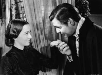 de Havilland and Clark Gable in GONE WITH THE WIND