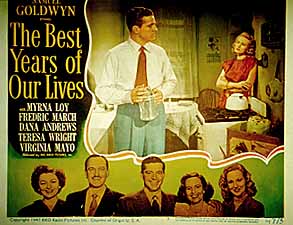 A lobby card featuring Andrews and Mayo