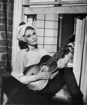 Audrey singing "Moon River"